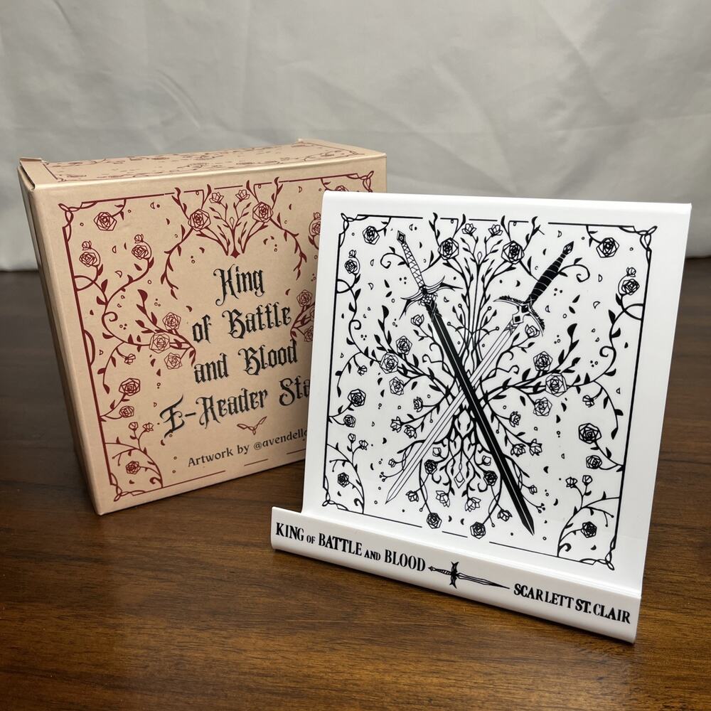 NEW Tablet Phone iPad E-Reader Stand “King Of Battle & Blood” Bookish Romantasy